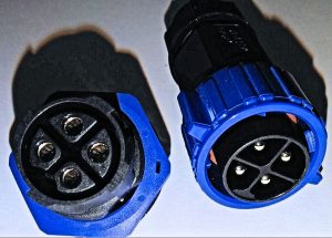 Konektor vodonepropusni industrijski 4-pin (par m/ž)